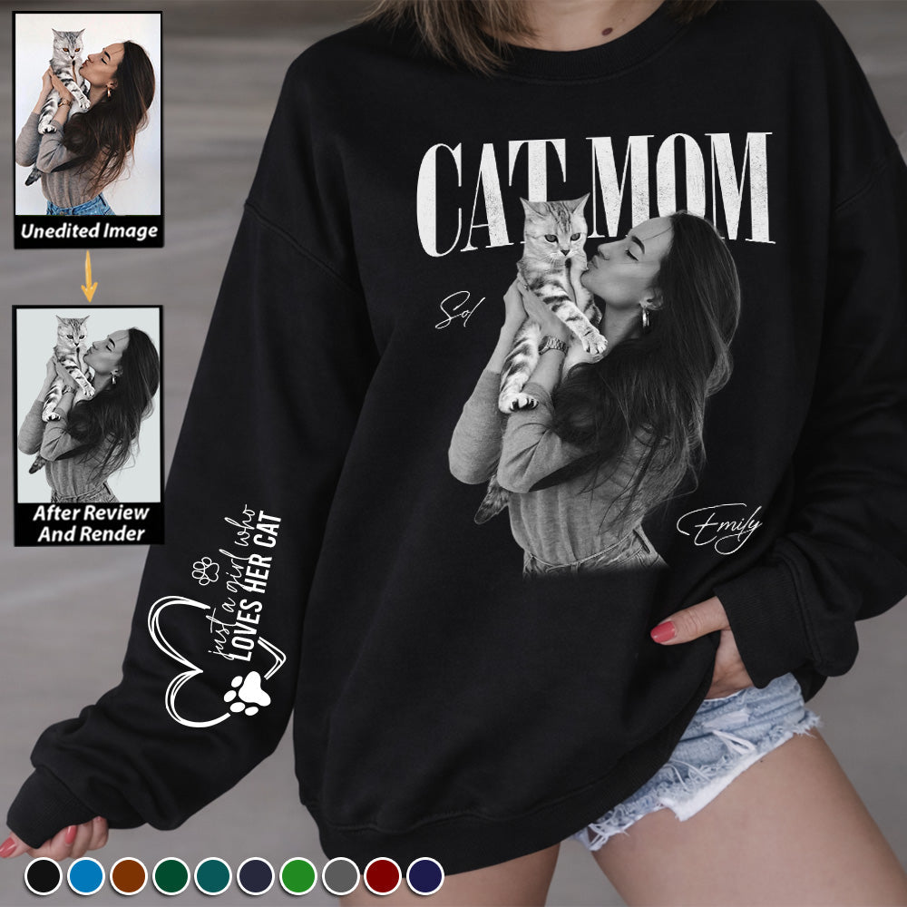 Cat Mom Cat Dad - Washed Tee Retro Bootleg Shirt For Cat Lovers T1807