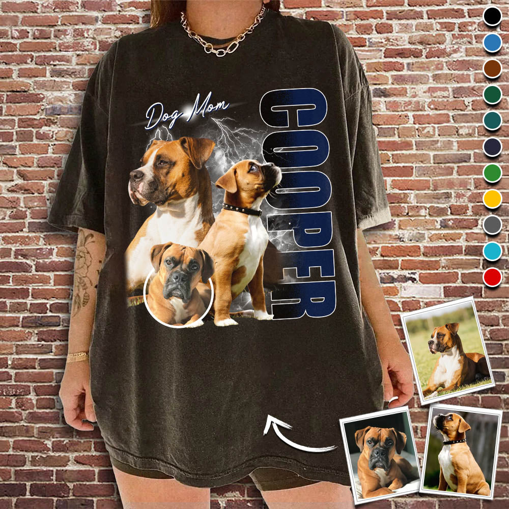 Custom Photo Dog Shirt - Personalized Dog Bootleg Shirt Vrs6 A2110