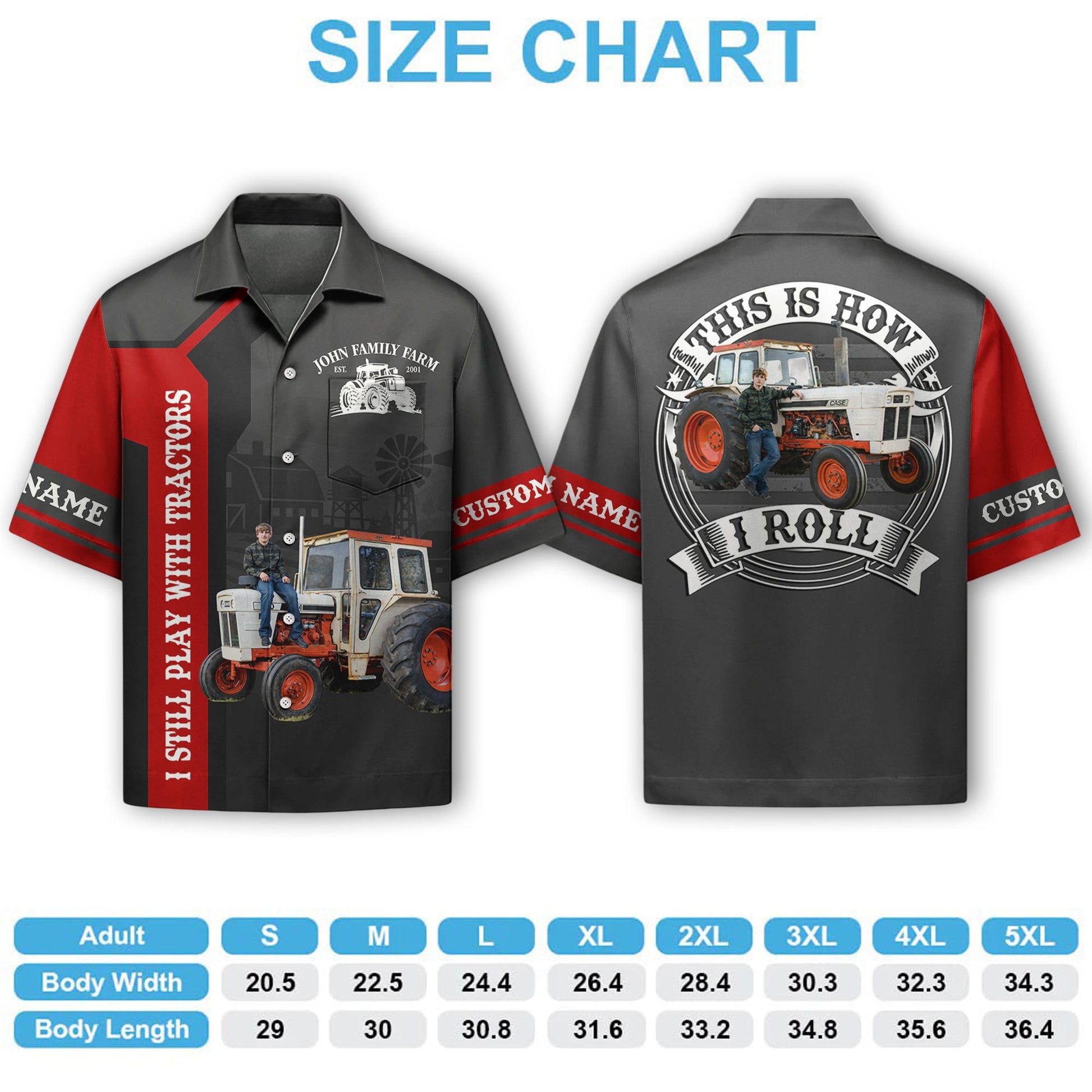 I Still Play With Tractors - Custom Photo Farming Shirt - Personalized Name Farming Shirt T1807 Hv01