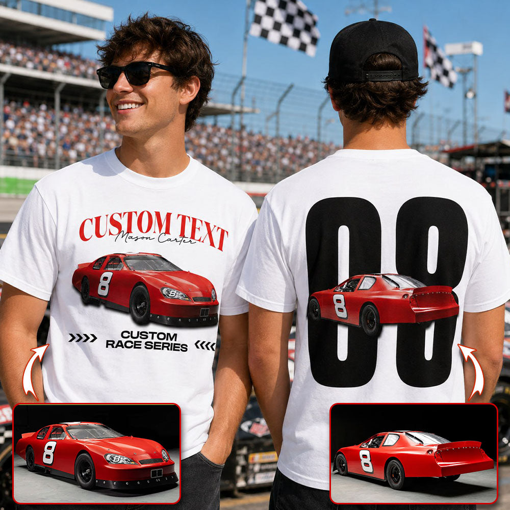 Custom Photo Race Car Shirt - Personalized Shirt For Racing Fan A2110 Pt99