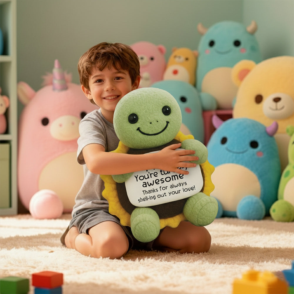 Personalized Positive Turtle Sunflower Ugly Plush Pillow Gifts for Mom from Daughter Son, Mothers Birthday Gifts for Mother in Law Mama Grandma