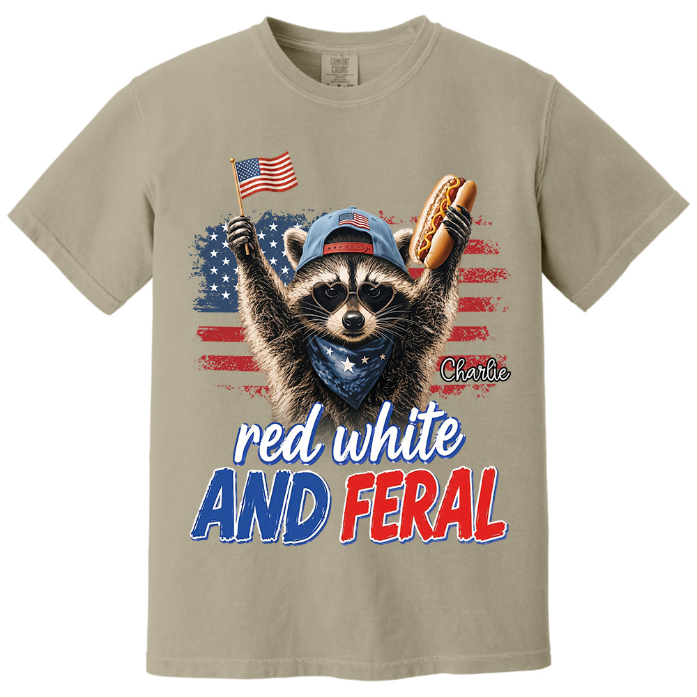 Red White And Patriotic Raccoon, Custom Photo Pet Dog Cat & Raccoon Shirt, Funny USA Animal For 250 Years Of Freedom, July 4th Gift MI209 VH01