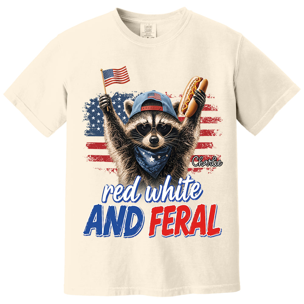Red White And Patriotic Raccoon, Custom Photo Pet Dog Cat & Raccoon Shirt, Funny USA Animal For 250 Years Of Freedom, July 4th Gift MI209 VH01