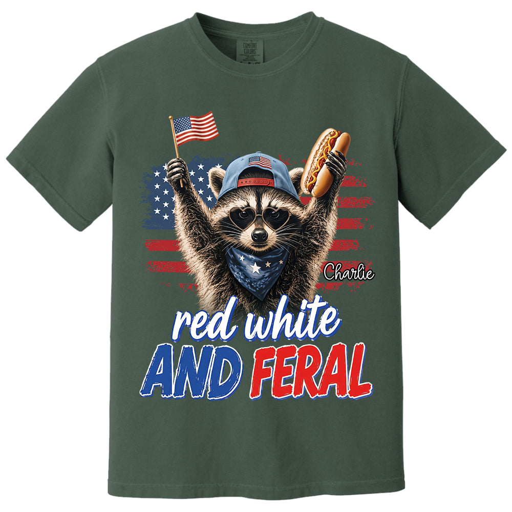 Red White And Patriotic Raccoon, Custom Photo Pet Dog Cat & Raccoon Shirt, Funny USA Animal For 250 Years Of Freedom, July 4th Gift MI209 VH01