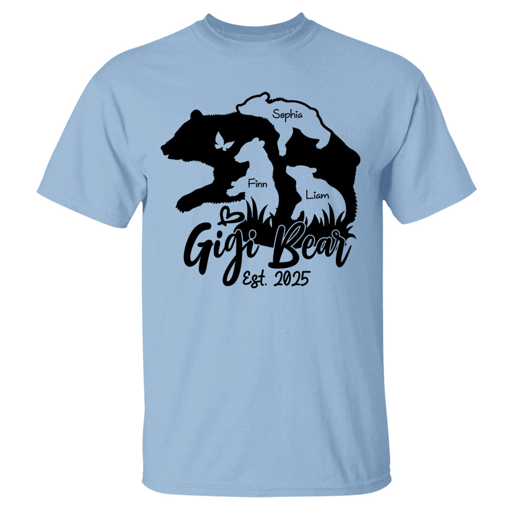 Grandma Bear - Custom Nickname Grandma Nana Gigi With Grandkids' Names NA04 Li29