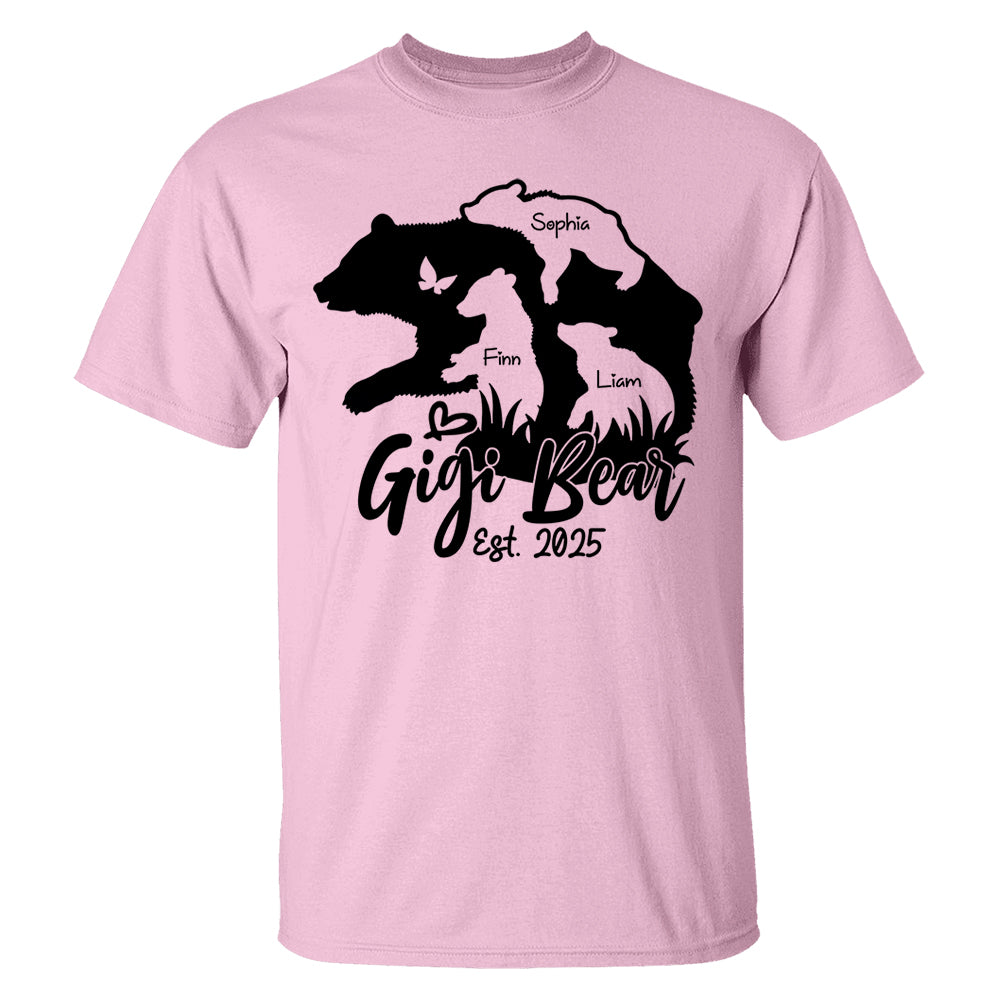 Grandma Bear - Custom Nickname Grandma Nana Gigi With Grandkids' Names NA04 Li29