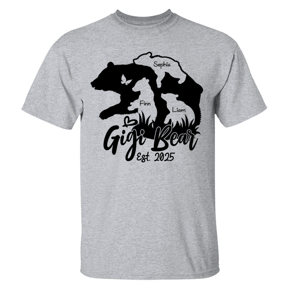 Grandma Bear - Custom Nickname Grandma Nana Gigi With Grandkids' Names NA04 Li29