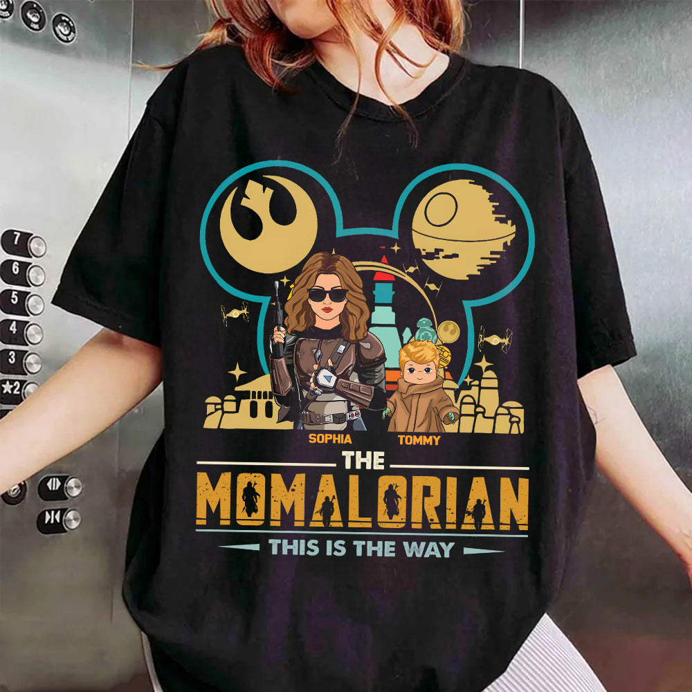 The Momalorian This Is The Way, Custom Shirt for Mom, Personalized Mother's Day Gift T1807 Pt99