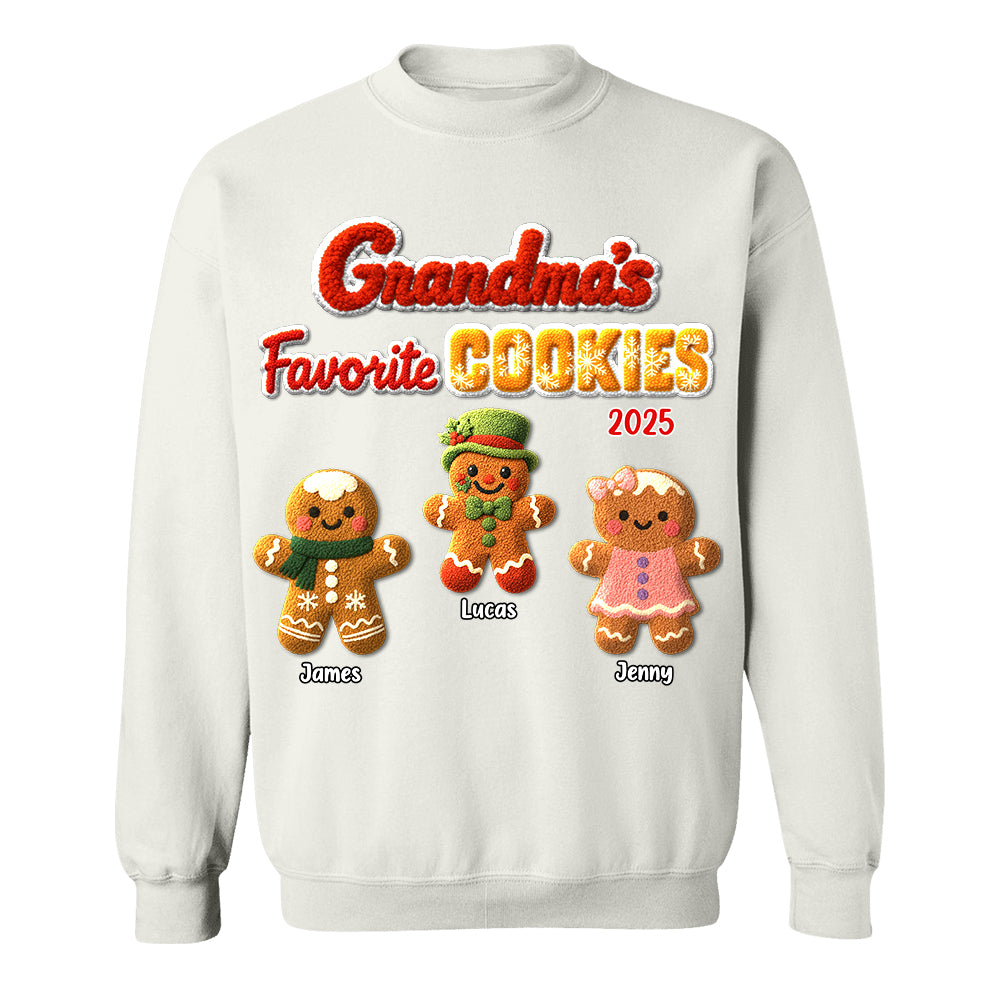 Grandma's Favorite Cookie Crochet Faux Yarn Texture Personalized Shirt Hv01