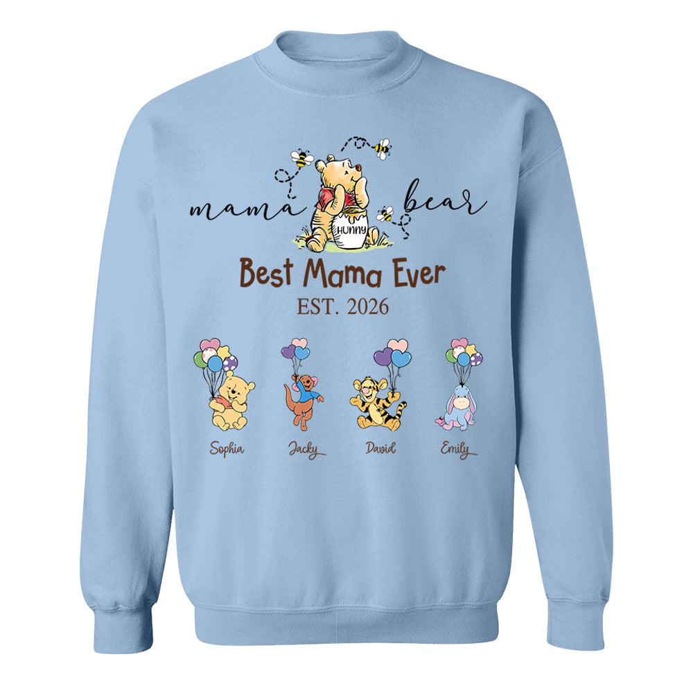 Custom Mama Grandma Bear  Sweatshirt, Mama Bear Shirt, Personalized Shirt Gift For Mom, Grandma, Custom Mother's Day Sweatshirt Shirt MI209