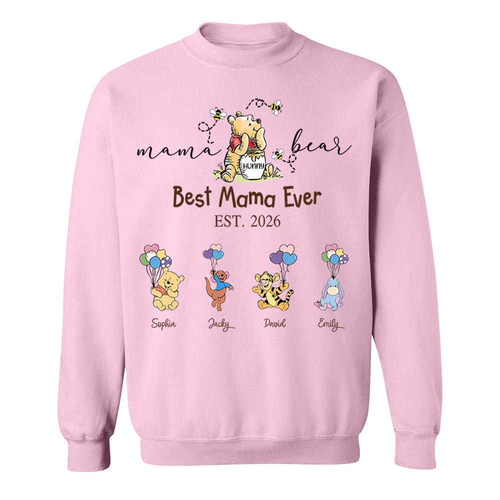 Custom Mama Grandma Bear  Sweatshirt, Mama Bear Shirt, Personalized Shirt Gift For Mom, Grandma, Custom Mother's Day Sweatshirt Shirt MI209