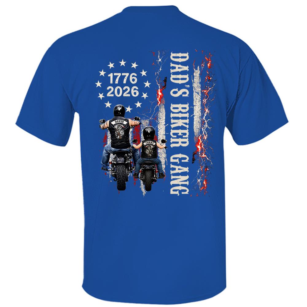 Custom Grandpa’s Biker Gang Shirt - Personalized Gift For Dad, Grandpa Nh00