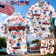 This is How I Roll - Celebrate America 250th Anniversary - Personalized Car Photo Hawaiian Shirt A2110 Pt99