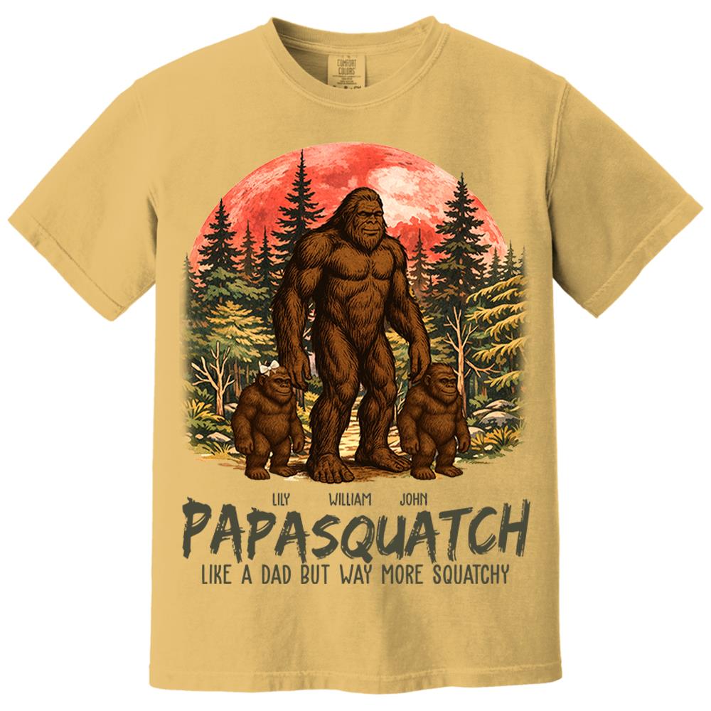 Custom Papasquatch, Like A Grandpa, Just Way More Squatchy Vintage Shirt Nh00