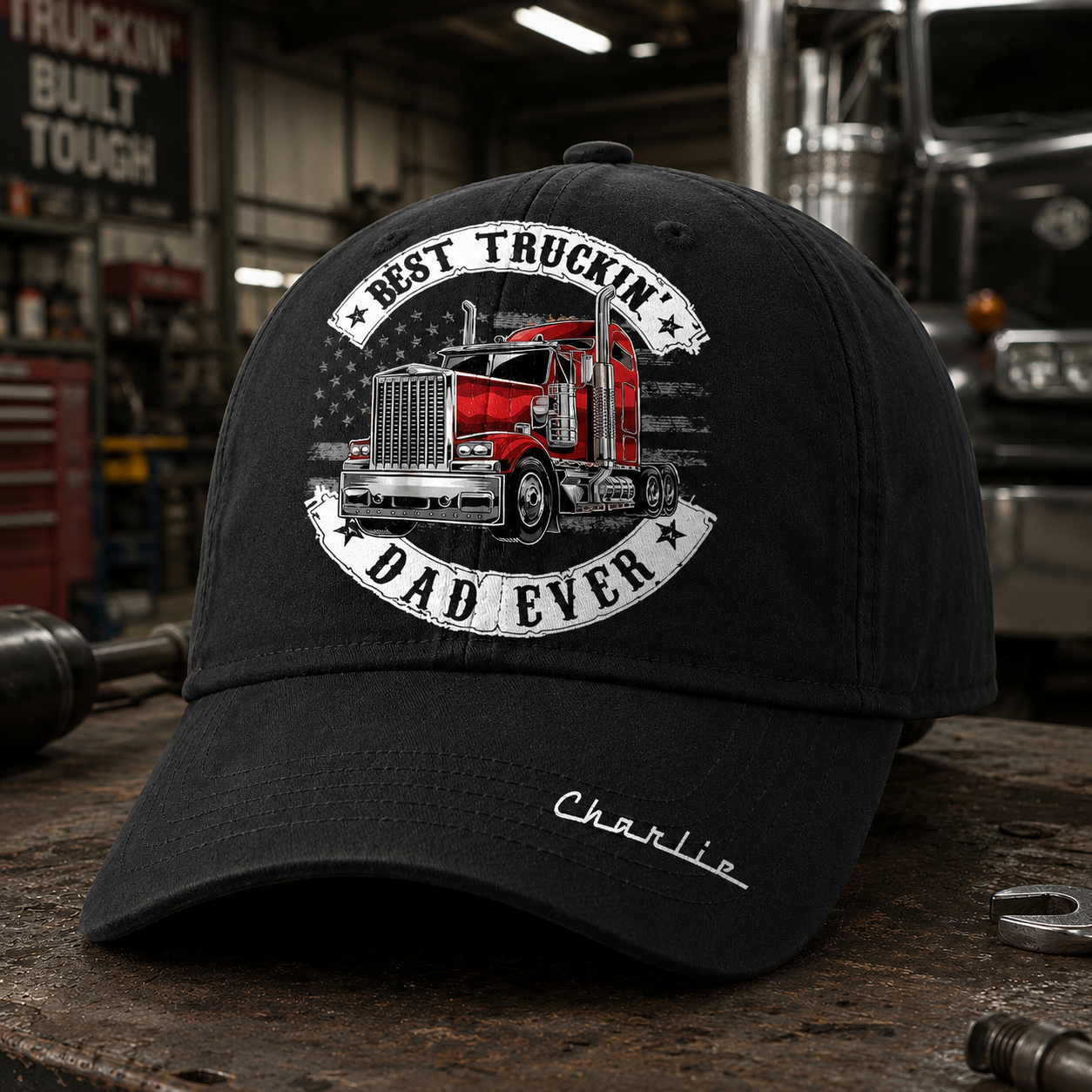 Personalized Best Truckin' Dad Ever Hat, Father's Day Gift L0411 Hv01