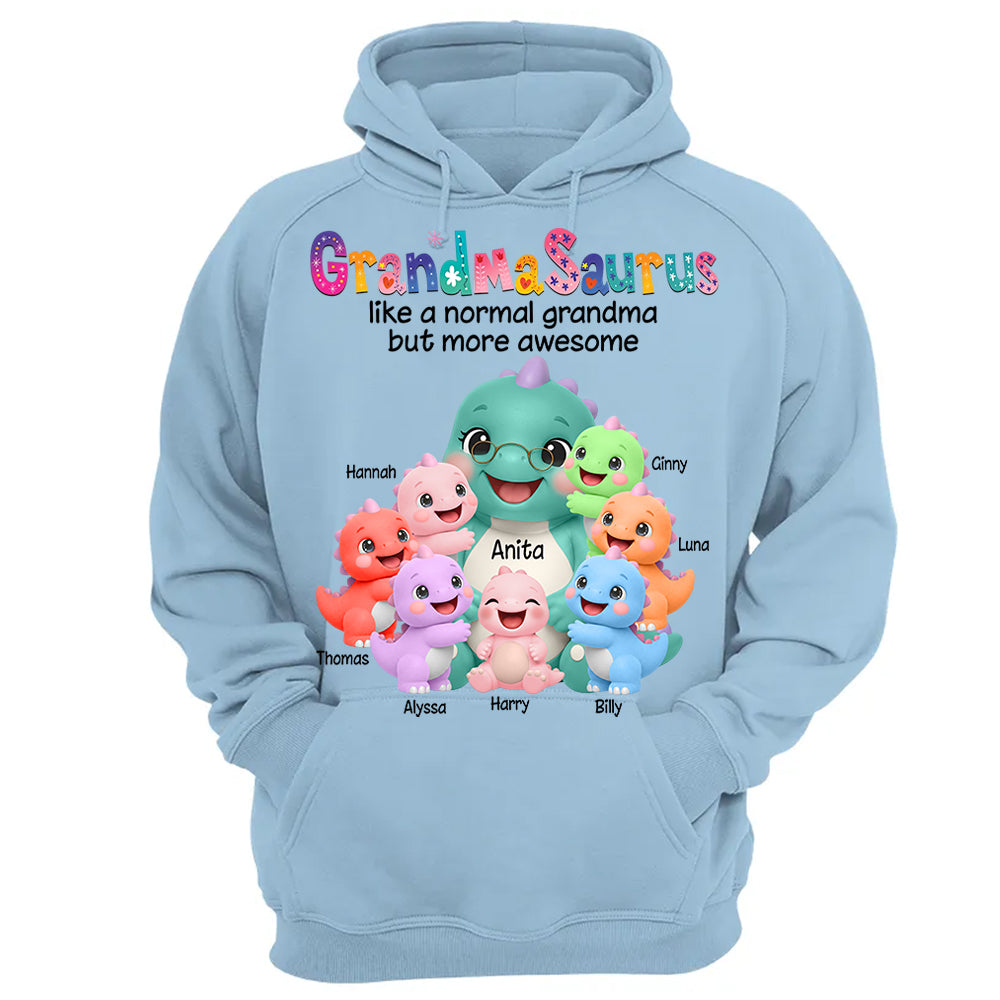 Grandmasaurus Like A Normal Grandma But More Awesome, Grandmasaurus And Grandkids, Custom Shirt Gift For Grandma, Gift for Grandma Tshirt Sweatshirt MI209 Li29