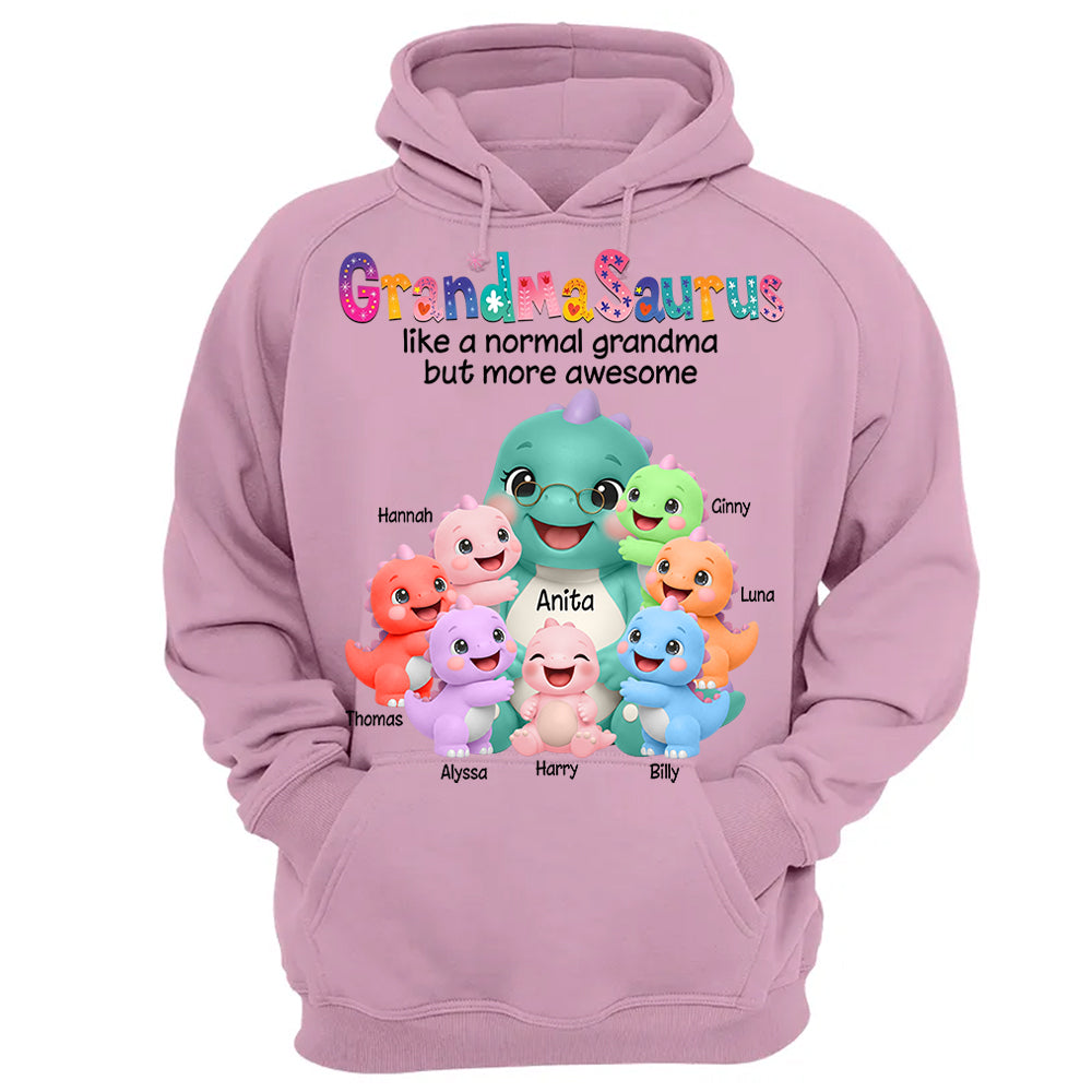 Grandmasaurus Like A Normal Grandma But More Awesome, Grandmasaurus And Grandkids, Custom Shirt Gift For Grandma, Gift for Grandma Tshirt Sweatshirt MI209 Li29