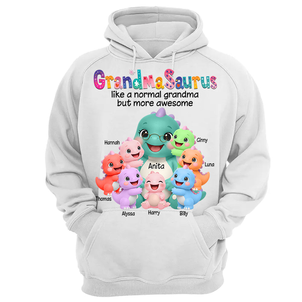 Grandmasaurus Like A Normal Grandma But More Awesome, Grandmasaurus And Grandkids, Custom Shirt Gift For Grandma, Gift for Grandma Tshirt Sweatshirt MI209 Li29