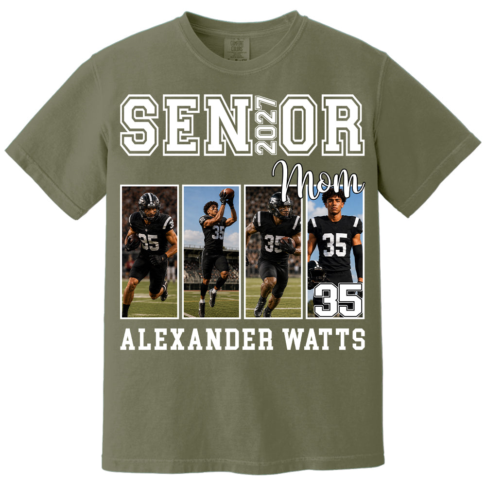 Senior Mom Custom Photo 2027 Sport Mom Shirt L0411 TH23