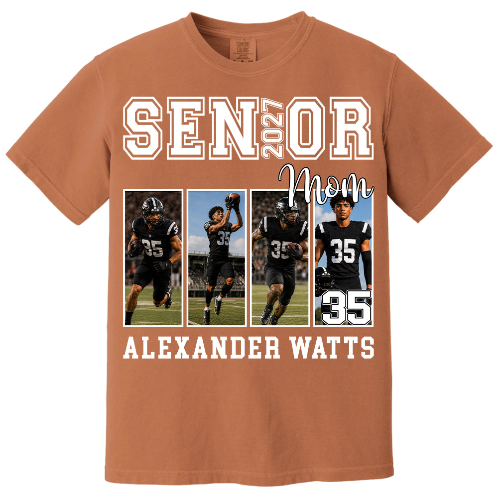 Senior Mom Custom Photo 2027 Sport Mom Shirt L0411 TH23