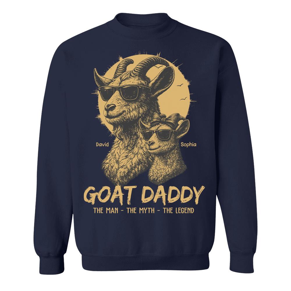Personalized Goat Daddy Shirt, Funny Father's Day Gift For Dad L0411 Hv01