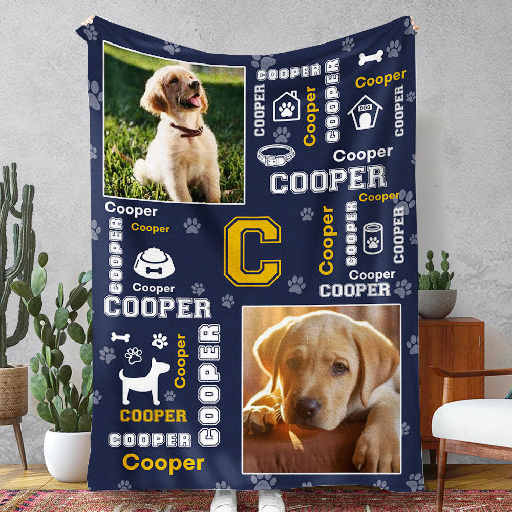 Personalized Photo Dog Blanket, Gift For Dog Lover T1807 Do99