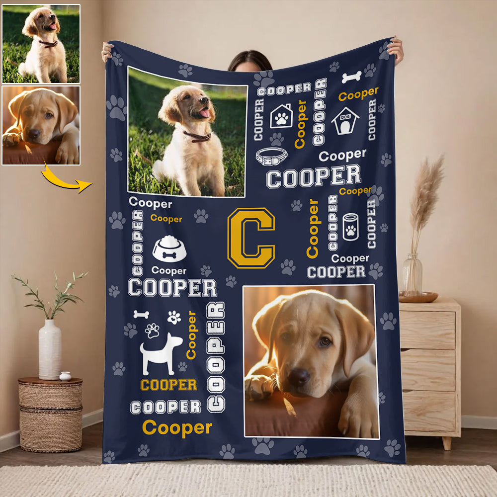 Personalized Photo Dog Blanket, Gift For Dog Lover T1807 Do99