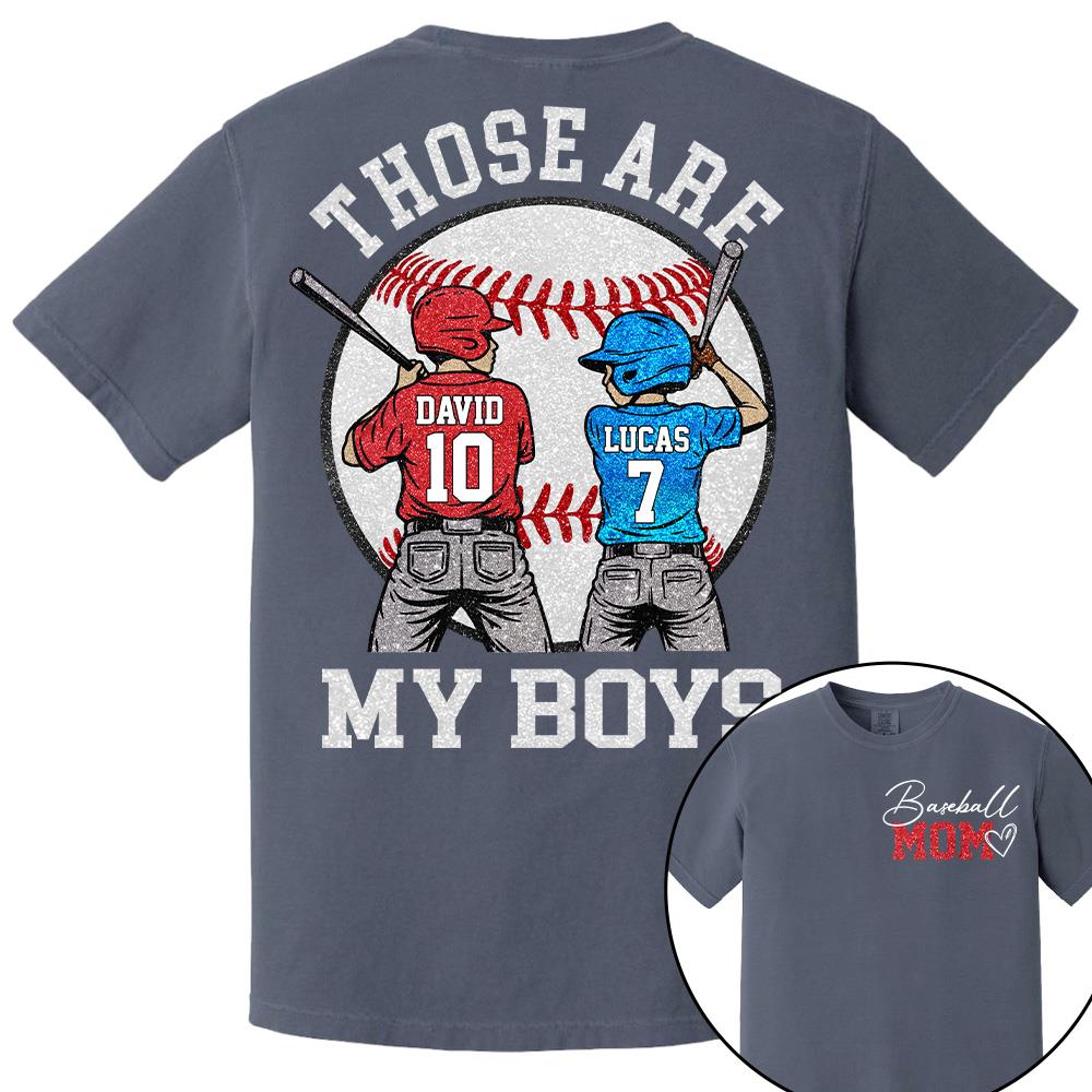Personalized Baseball Mom Softball Ballpark Mom Shirt Those Are My Kids Shirt Gift For Sport Family T1807 Hv01