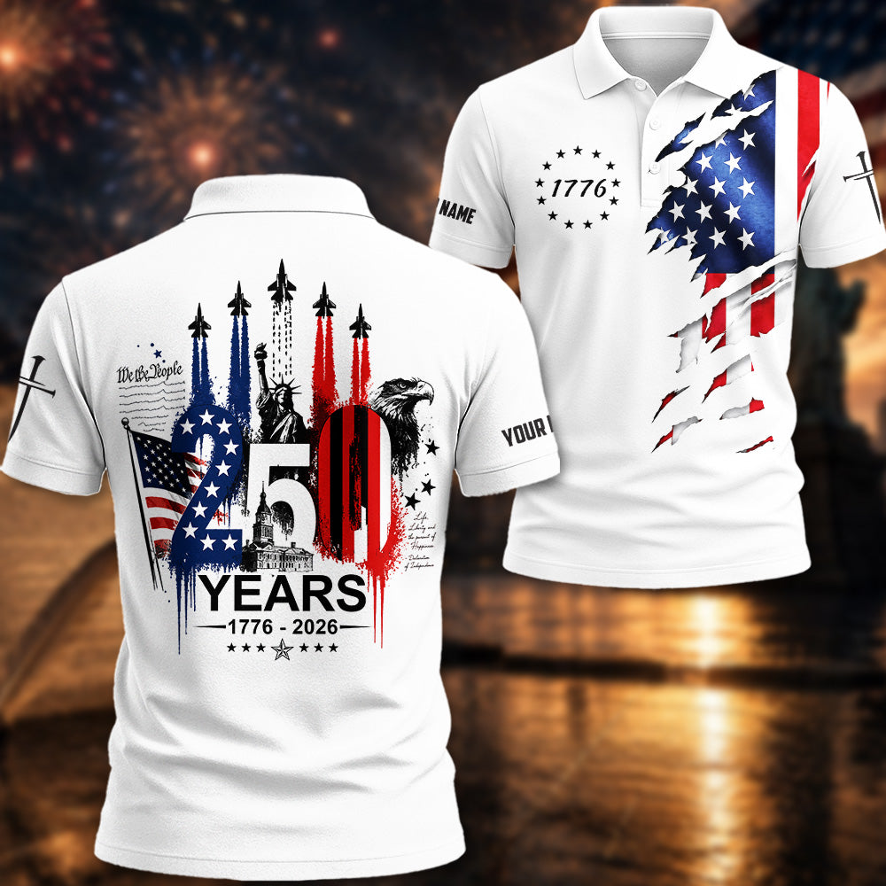 Personalized 250th Anniversary America 1776–2026 Shirt - 4th of July Independence Day Patriotic Vrs3 A2110 Pt99