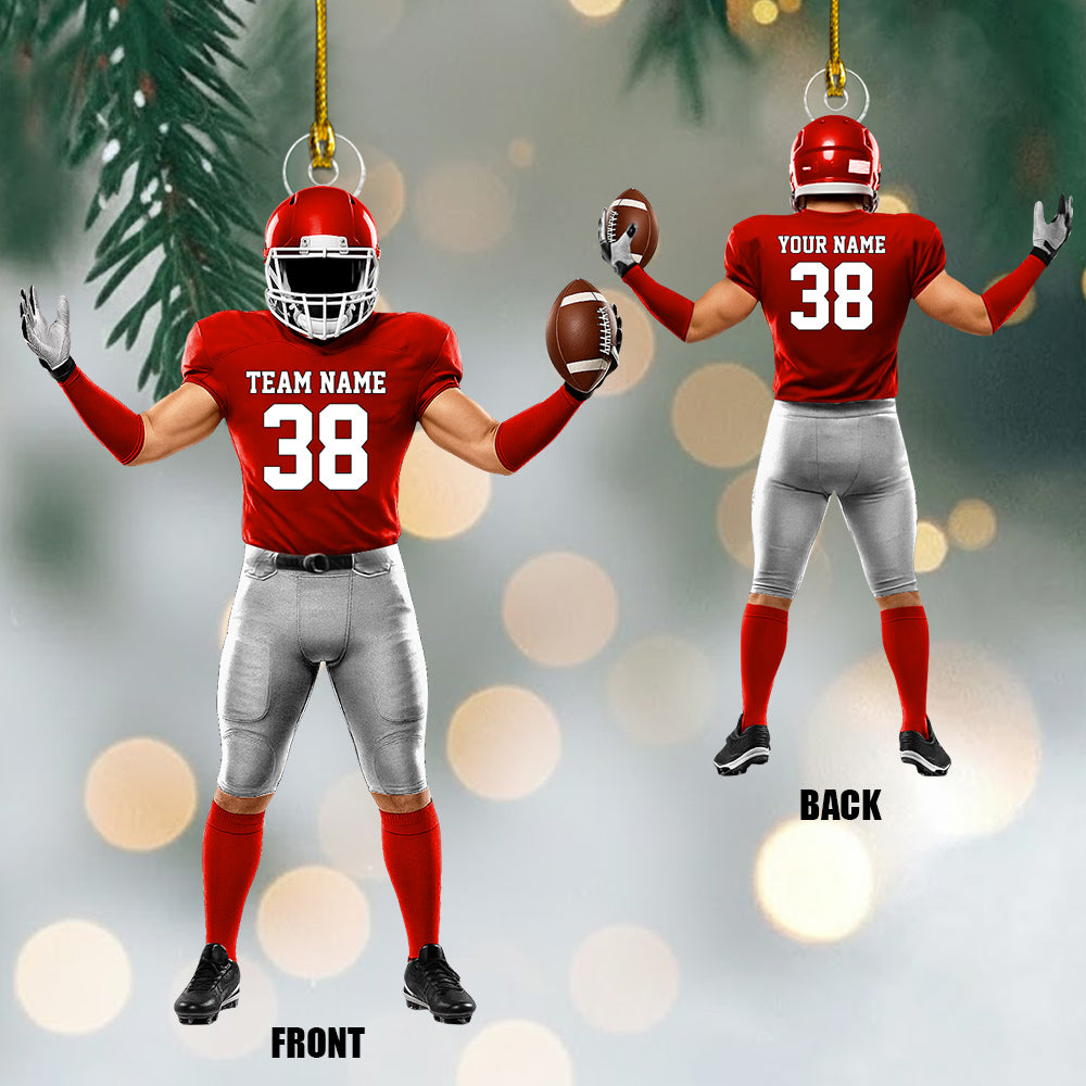 Luxury Ornament American Football Personalized Ornament Gift For Football Player Football Lovers Do99