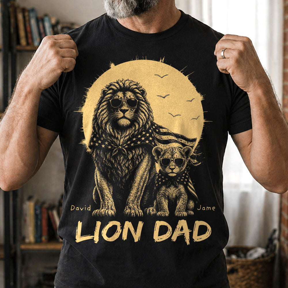 Custom Lion Dad The Man The Myth The Legend Shirt, Gift For Dad L0411 Hv01