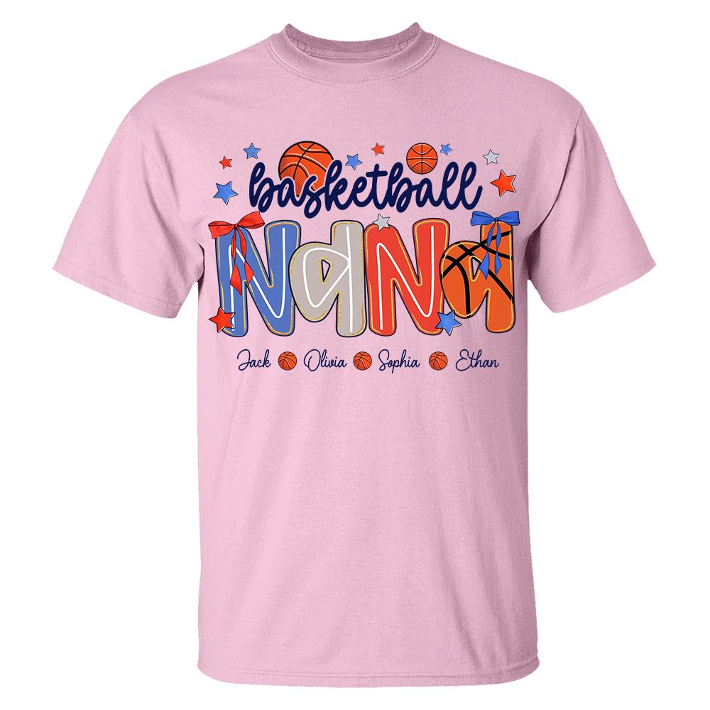 Personalized Basketball Mama Shirt, Custom Basketball Sports Grandma Nickname Shirt