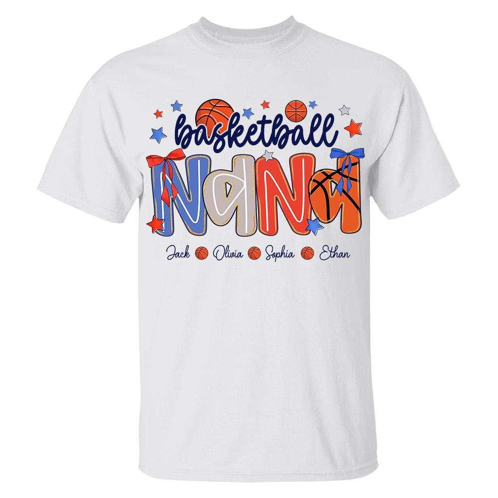 Personalized Basketball Mama Shirt, Custom Basketball Sports Grandma Nickname Shirt
