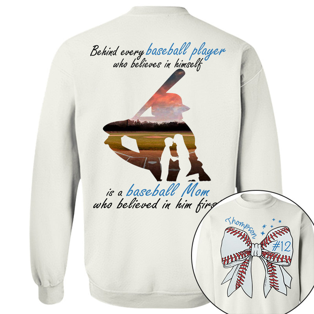 Behind Every Baseball Player Shirt - Personalized Shirt For Baseball Family A2110