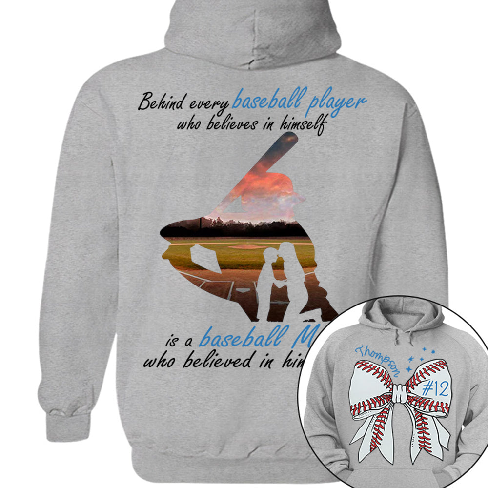 Behind Every Baseball Player Shirt - Personalized Shirt For Baseball Family A2110