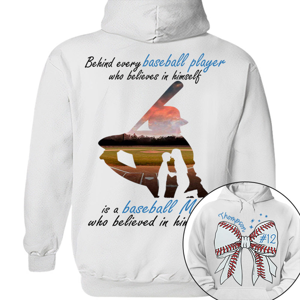 Behind Every Baseball Player Shirt - Personalized Shirt For Baseball Family A2110