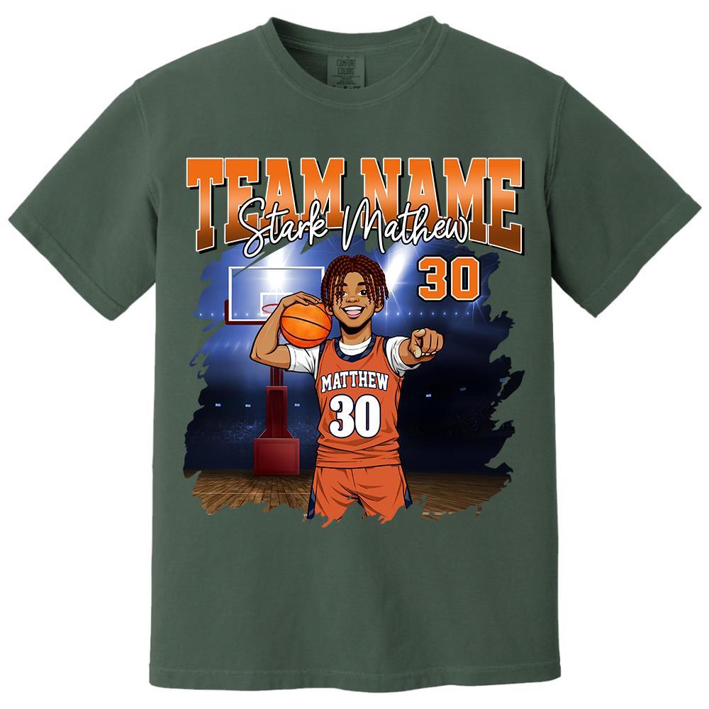 Basketball Personalized Shirt Custom Upload Photo, Clipart, Team Name, Custom Bootleg Rap Tee Basketball New Hv01