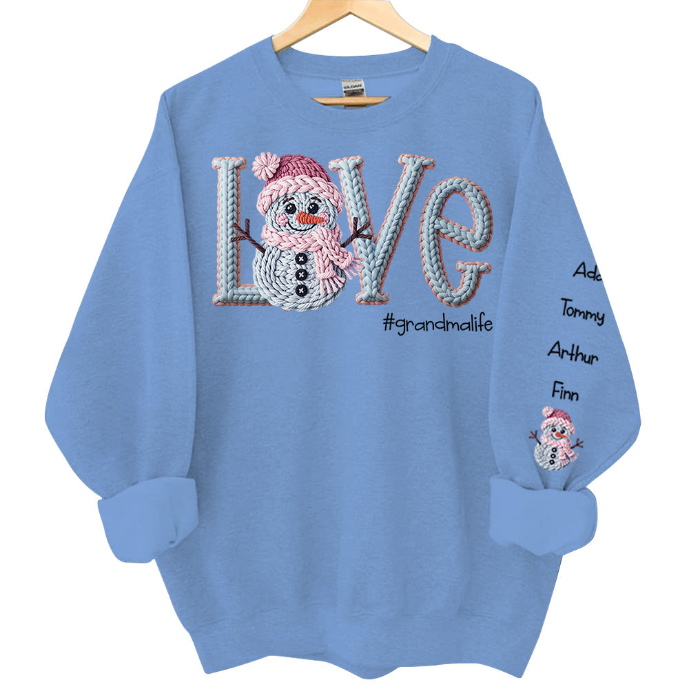 Love Grandmalife - Crochet 2D Shirt For Grandma Christmas NA04 Pt99