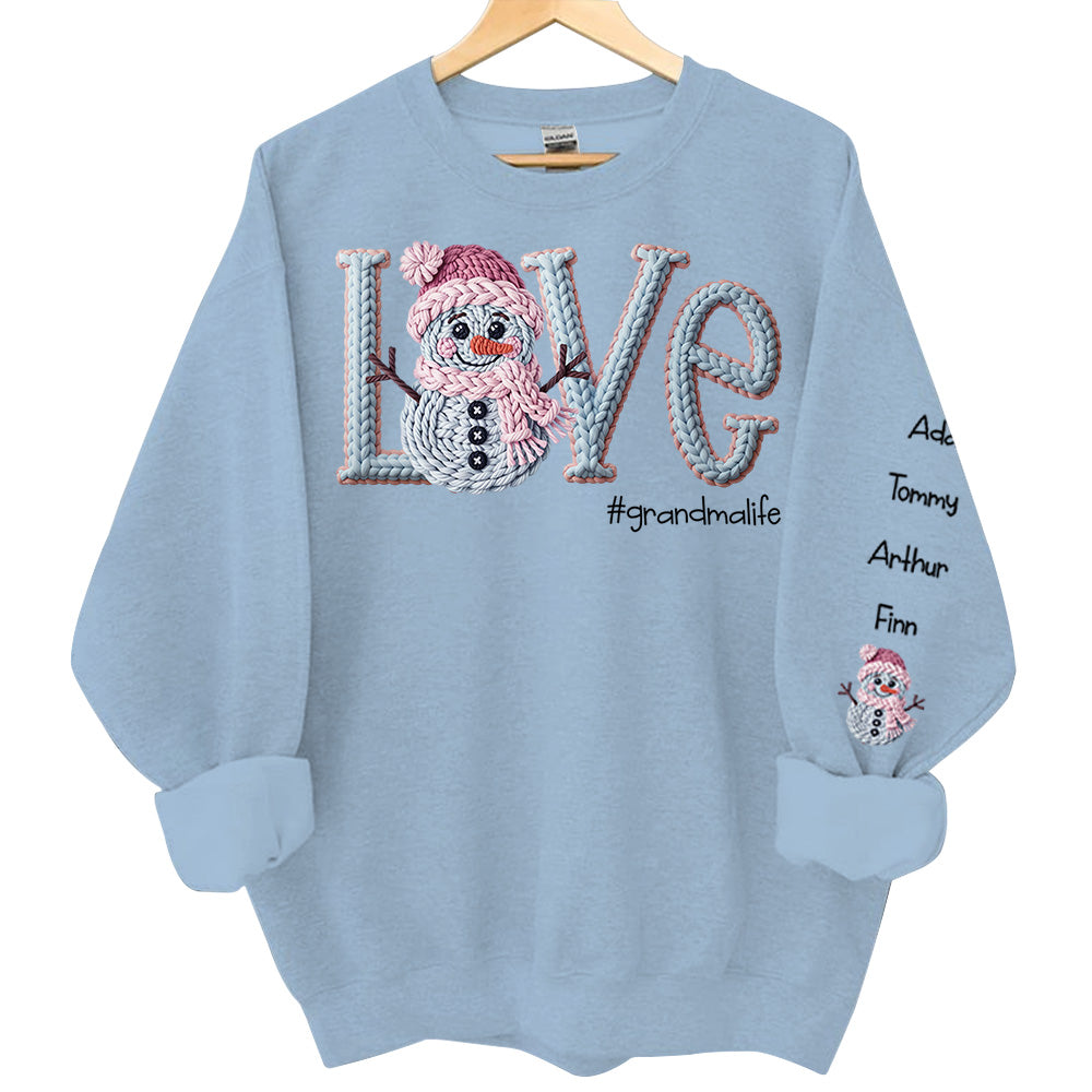 Love Grandmalife - Crochet 2D Shirt For Grandma Christmas NA04 Pt99