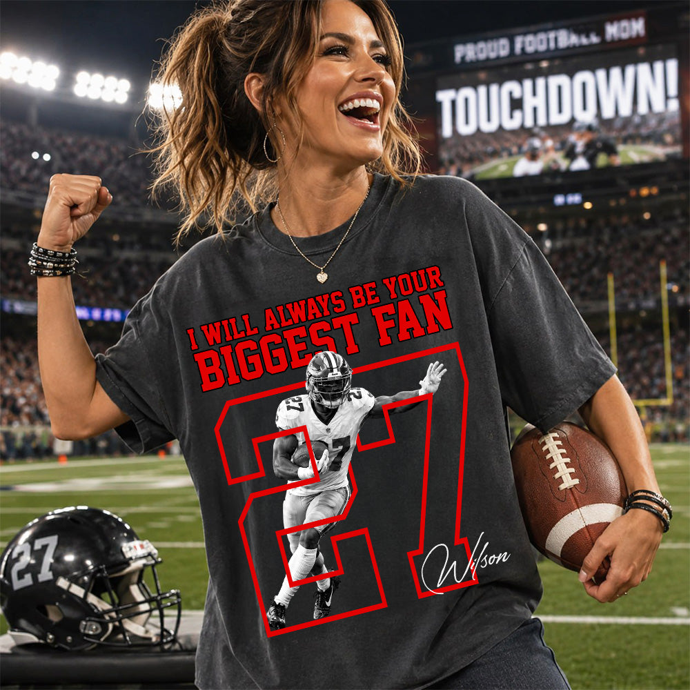Personalized Washed Tee Custom American Football Players Sport Family NA04 T24