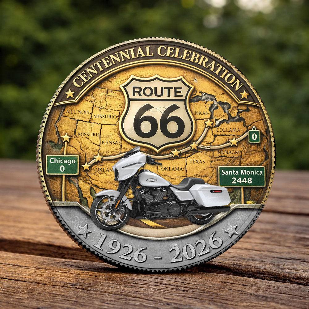 Celebrate 100 Years of Road Route 66 - Custom Vehicle's Photo Commemorative Coin A2110 Pt99