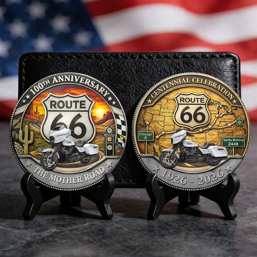 Celebrate 100 Years of Road Route 66 - Custom Vehicle's Photo Commemorative Coin A2110 Pt99