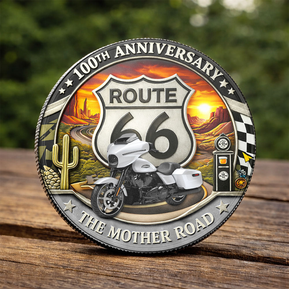 Celebrate 100 Years of Road Route 66 - Custom Vehicle's Photo Commemorative Coin A2110 Pt99