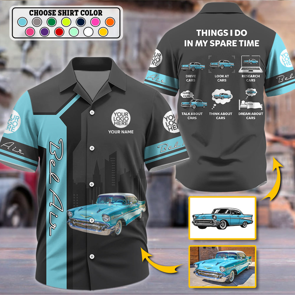 Things I Do In My Spare Time - Custom Car Photo Shirt - Personalized Gift for Father's Day, Car Lovers A2110 Hv01