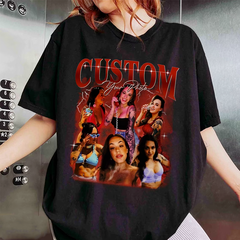 Custom Bootleg Rap Tee, Custom Bootleg Comfort Color Shirt, 90s Vintage Bootleg Shirt, Custom your own Photo, Vintage Graphic Gift