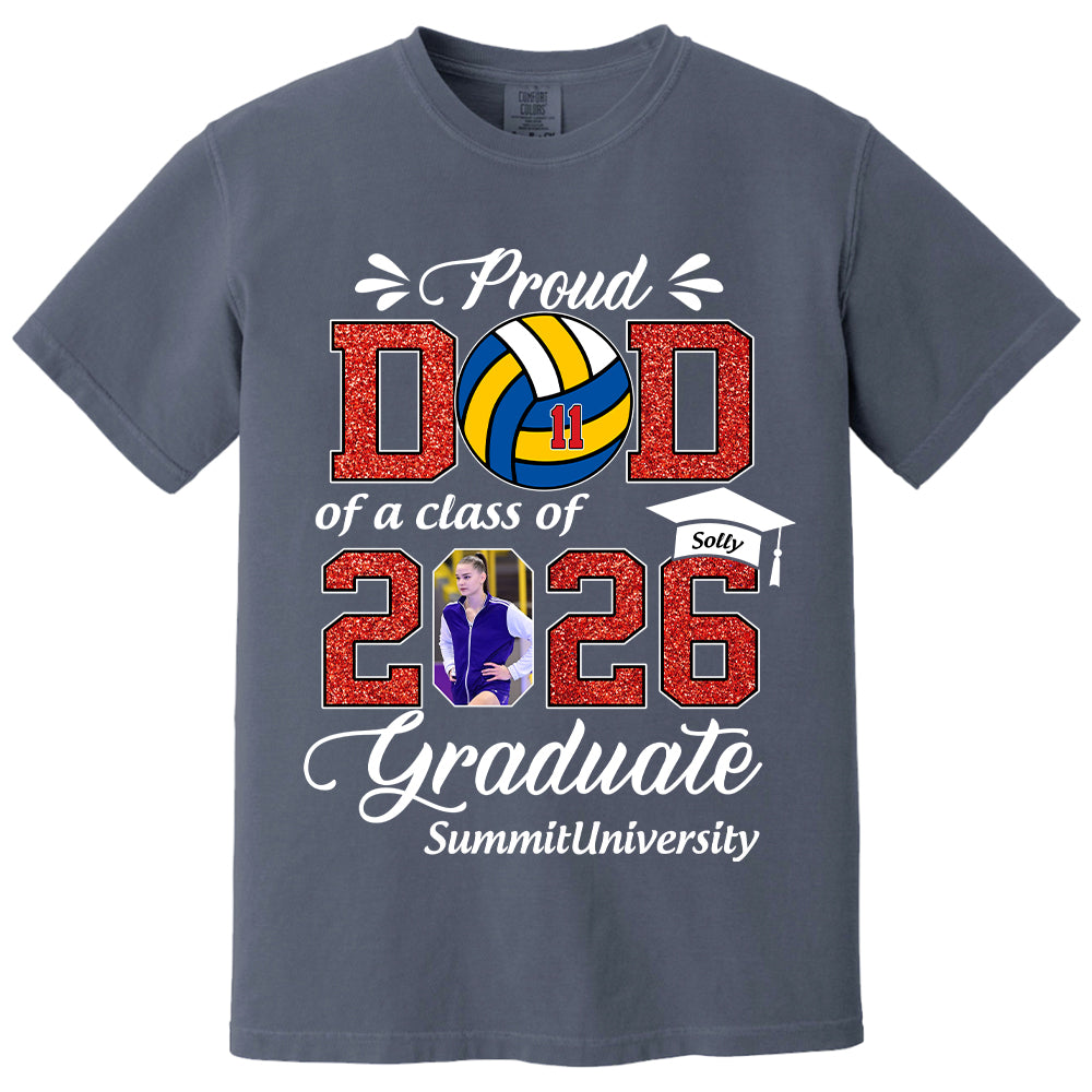 Personalized Volleyball Graduation Shirt Class of 2026 Custom Senior Shirt Family Graduation Gift Volleyball Senior 2026 Shirt Na02 T24