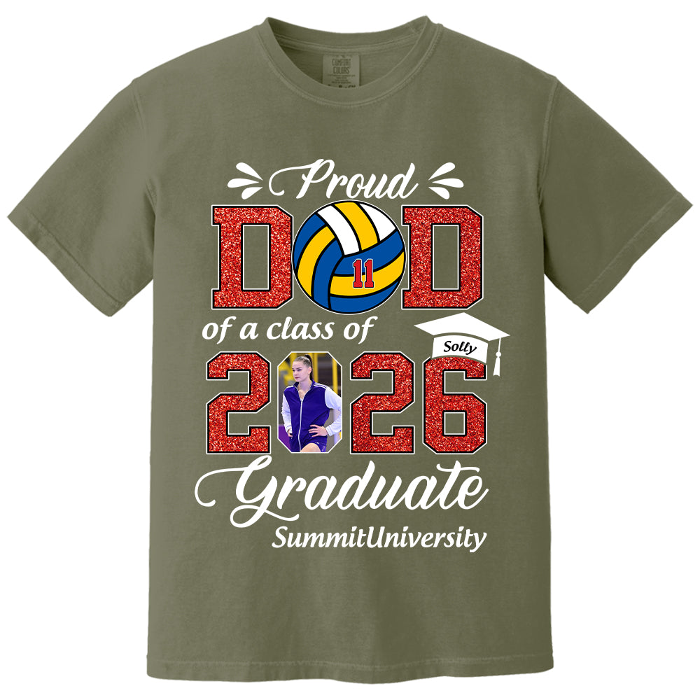 Personalized Volleyball Graduation Shirt Class of 2026 Custom Senior Shirt Family Graduation Gift Volleyball Senior 2026 Shirt Na02 T24