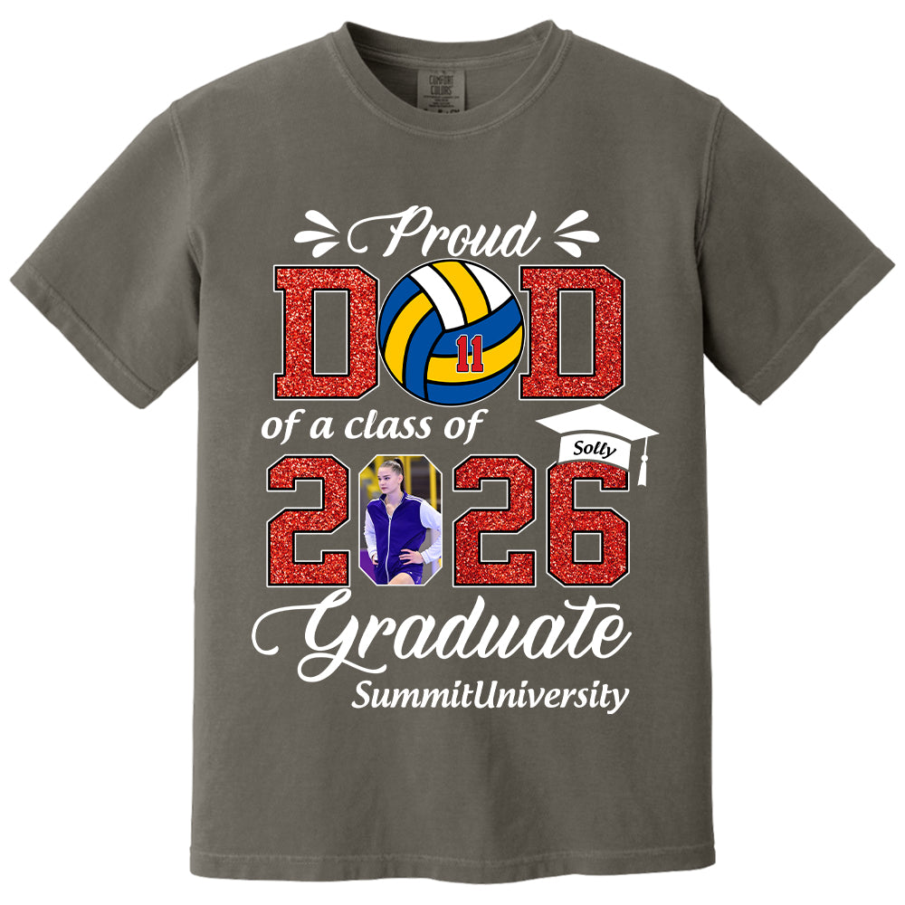 Personalized Volleyball Graduation Shirt Class of 2026 Custom Senior Shirt Family Graduation Gift Volleyball Senior 2026 Shirt Na02 T24