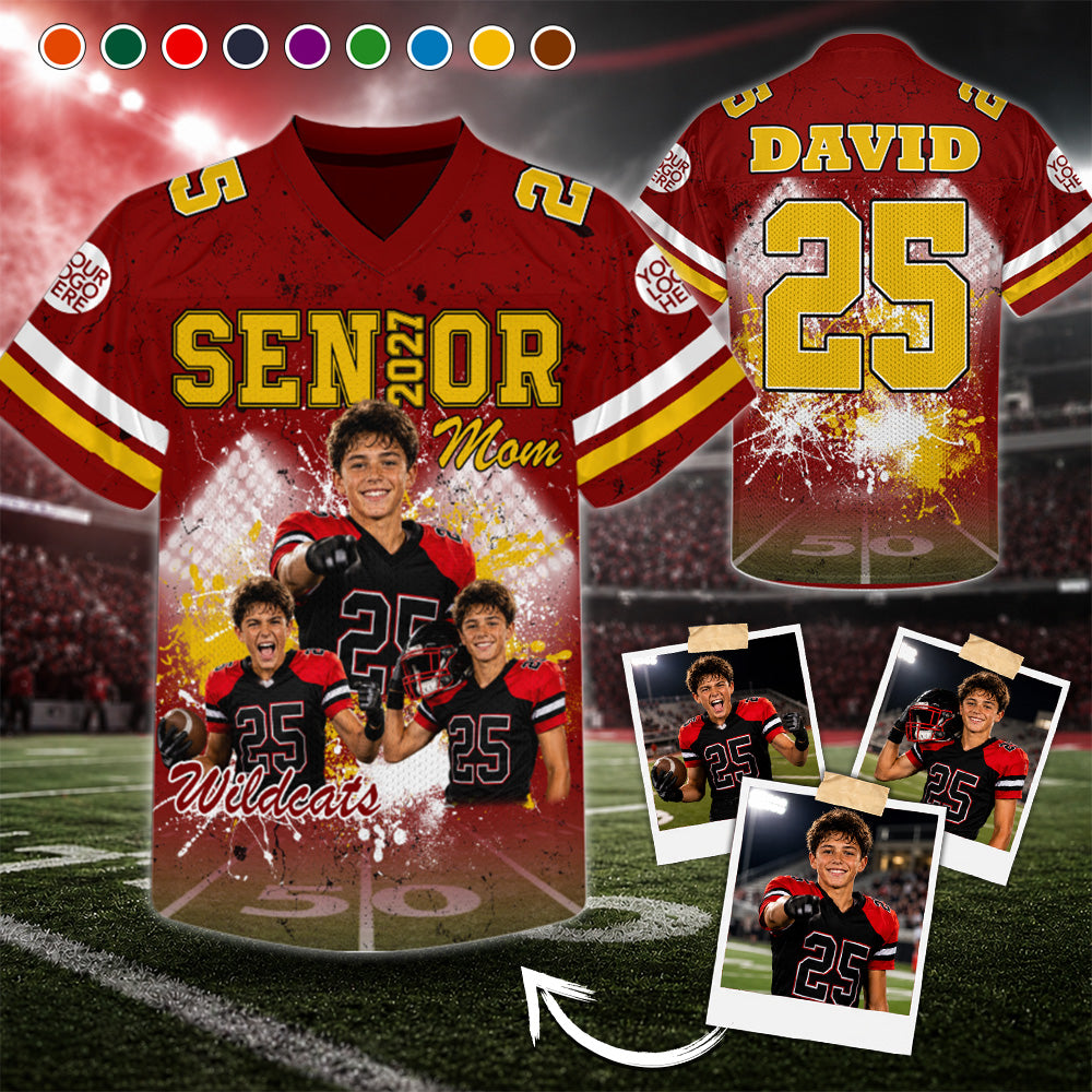 Custom Senior 2026 Football Mom, Football Jersey Gift For Football Lovers L0411 Hv01