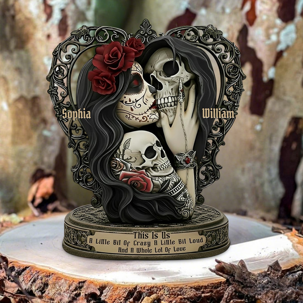 This Is Us Personalized Skull Acrylic Plaque Gift For Couple Li29